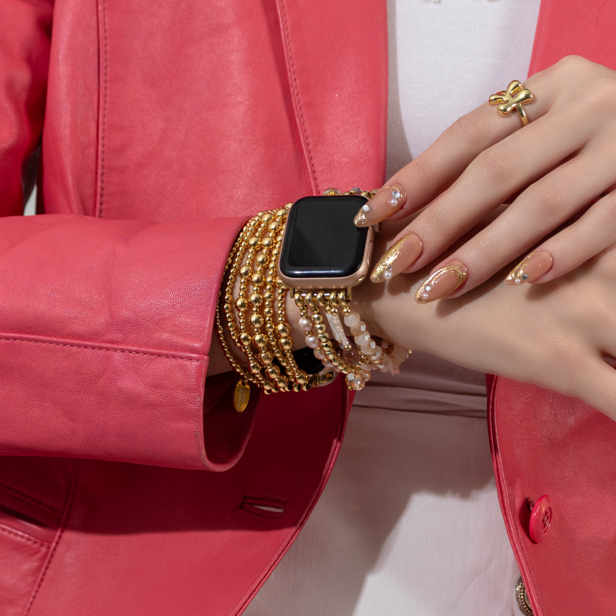 Pearly Rosette Stretch Apple Watch Strap