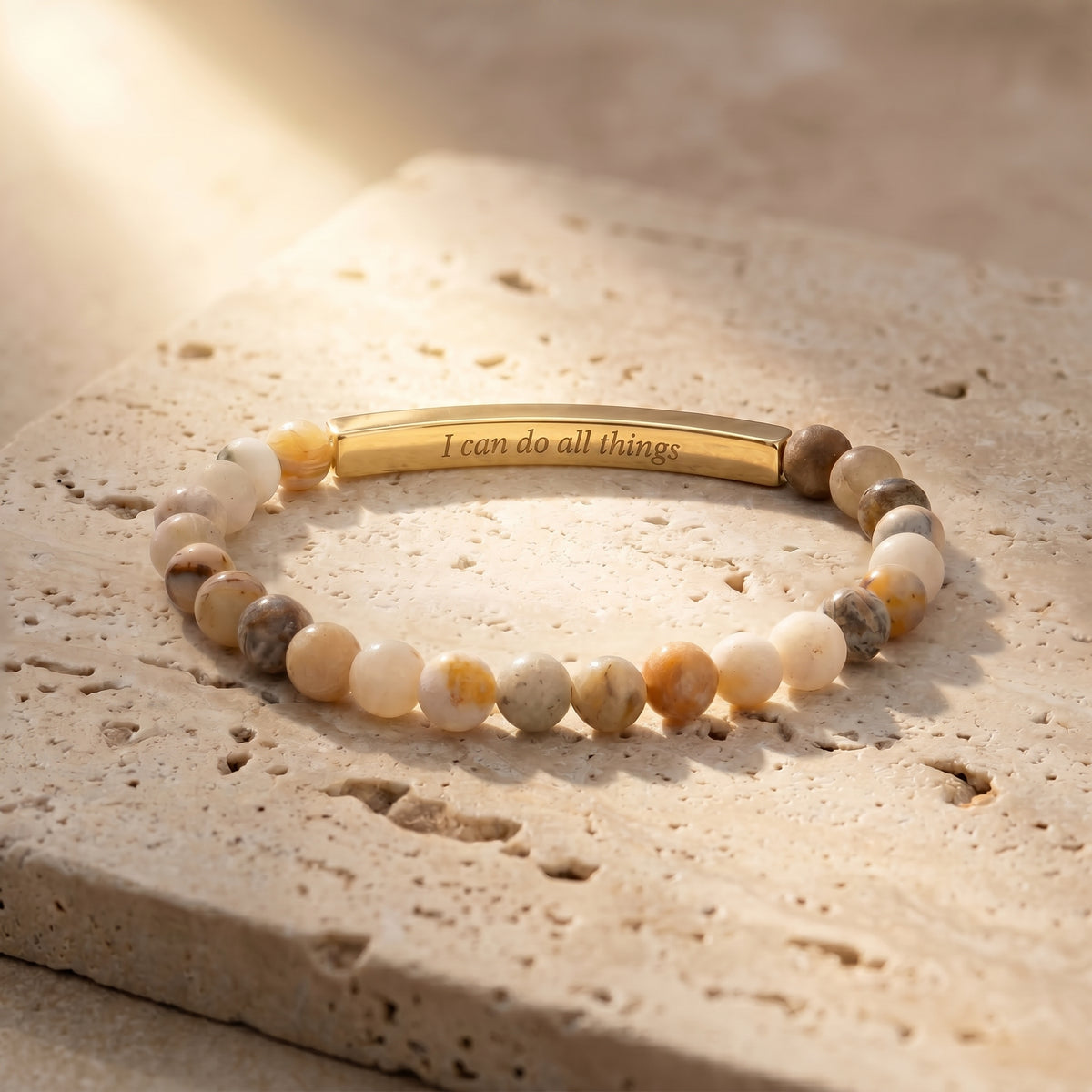 Secret Message Pastel Stone Bracelet