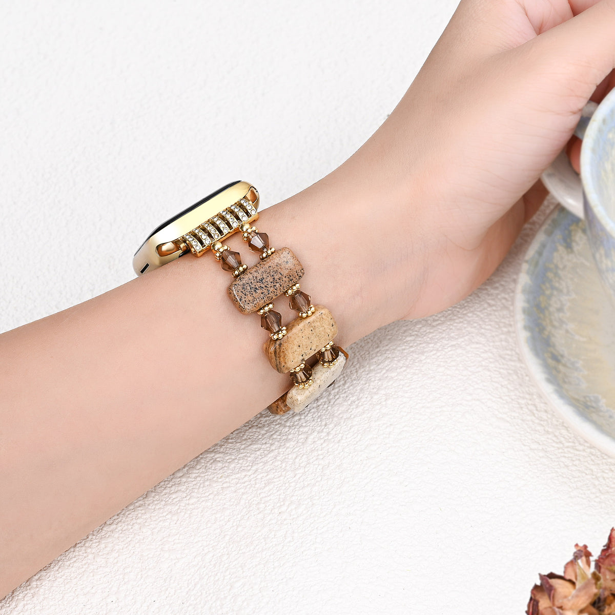 Desert Jasper Stretch Apple Watch Strap