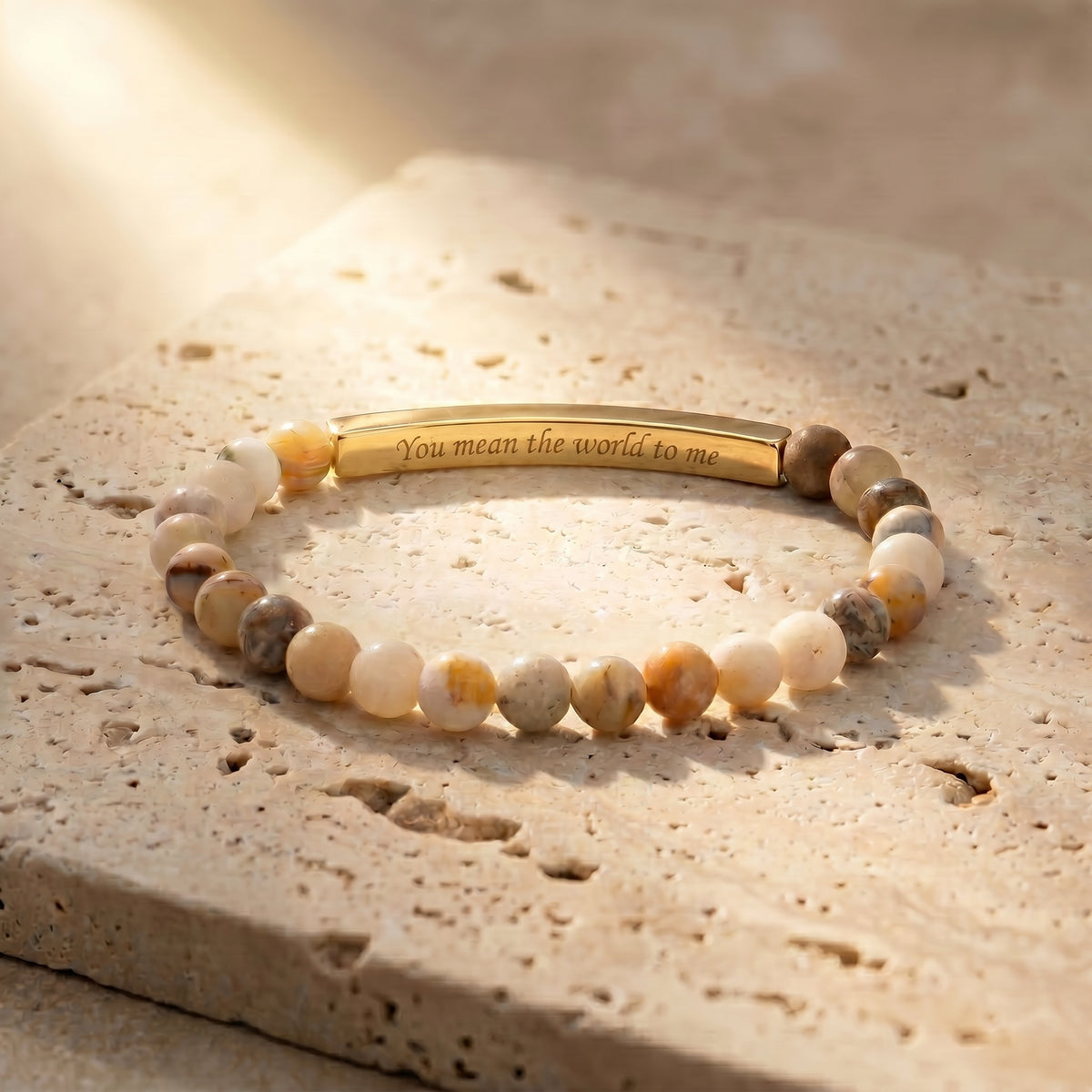 Secret Message Pastel Stone Bracelet