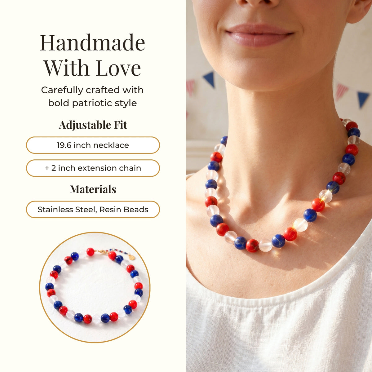 Chunky America's 250 Beaded Necklace