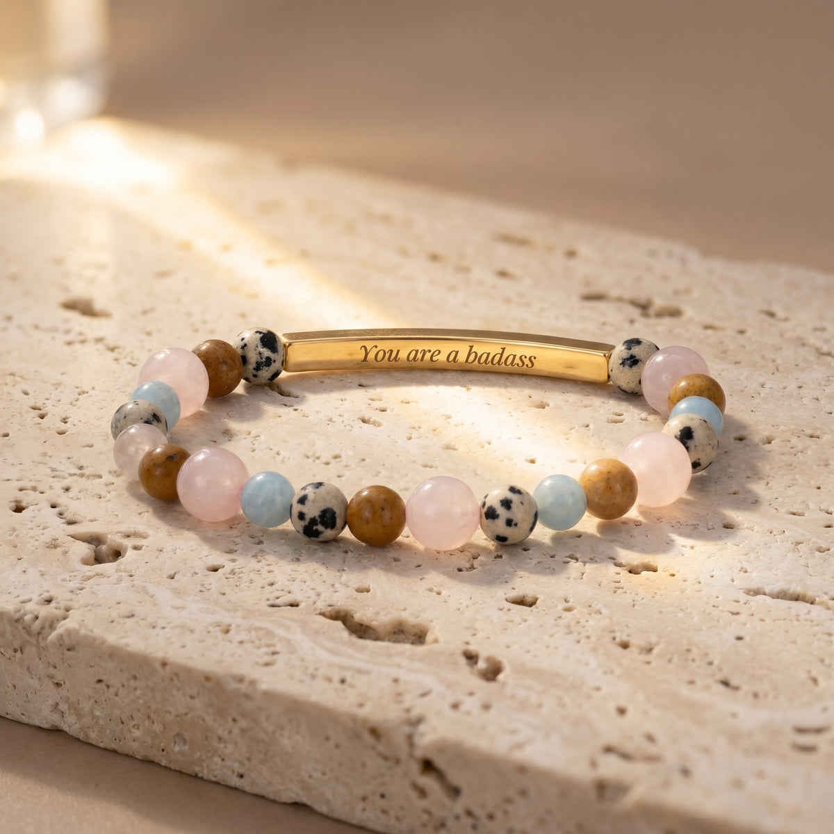 Secret Message Pastel Stone Bracelet