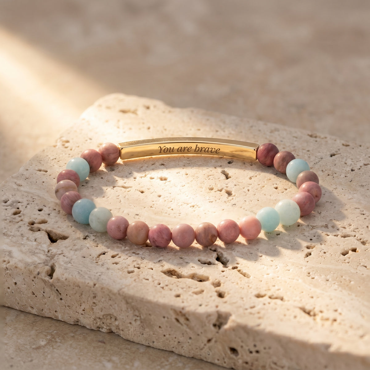 Secret Message Pastel Stone Bracelet