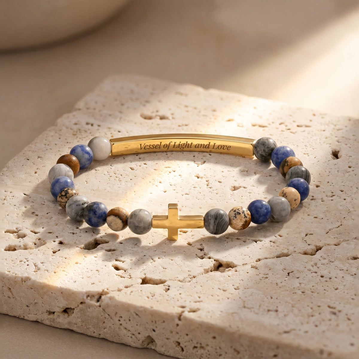 Vessel of Purpose Secret Message Blues Bracelet