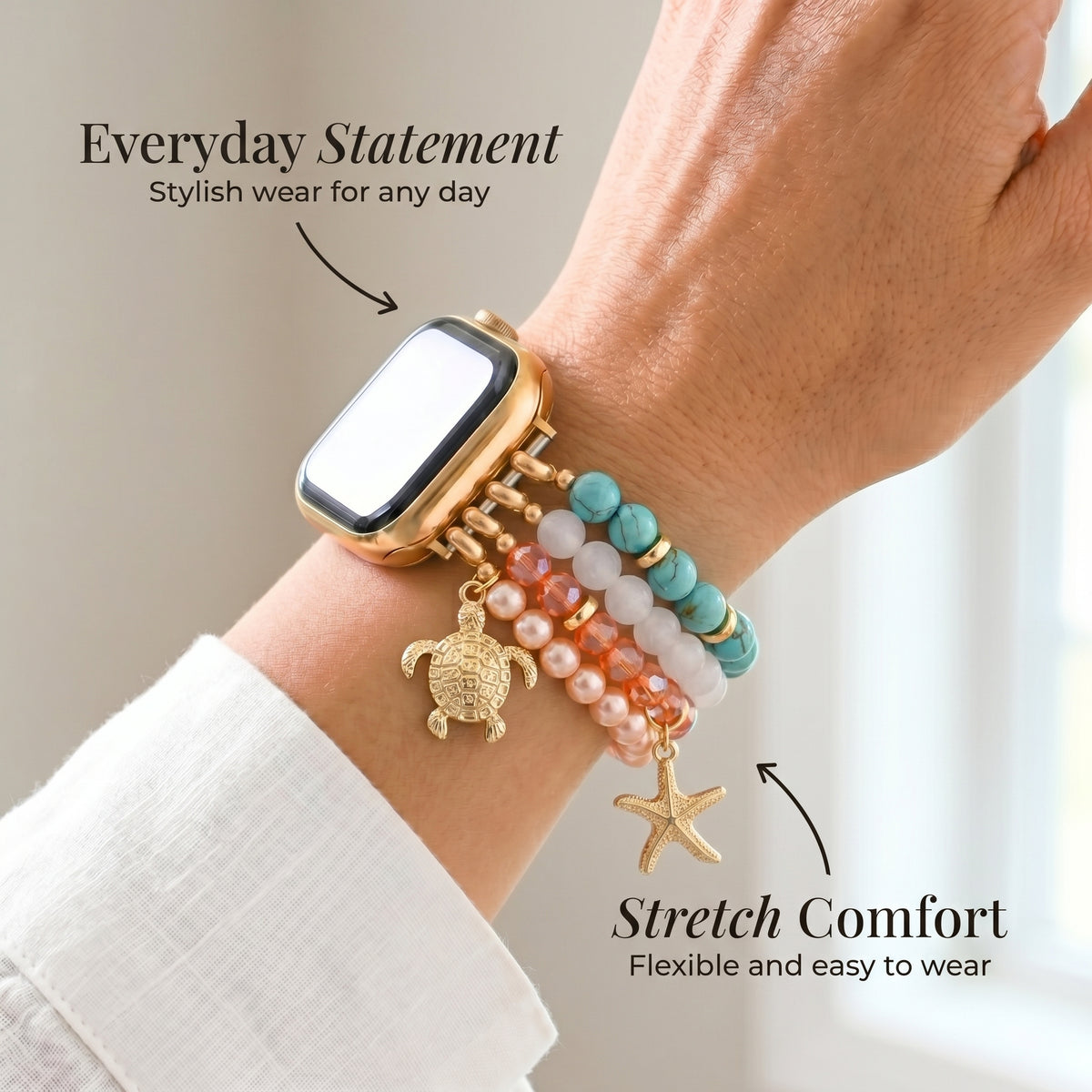 Coastal Glow Stretch Apple Watch Strap