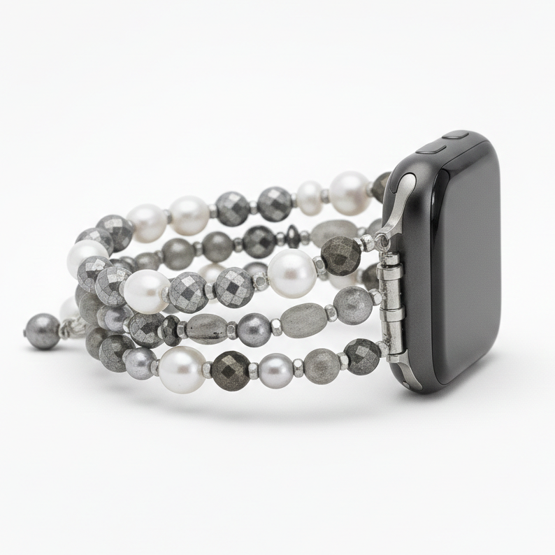 Lunar Luxe Pearl Stretch Apple Watch Strap