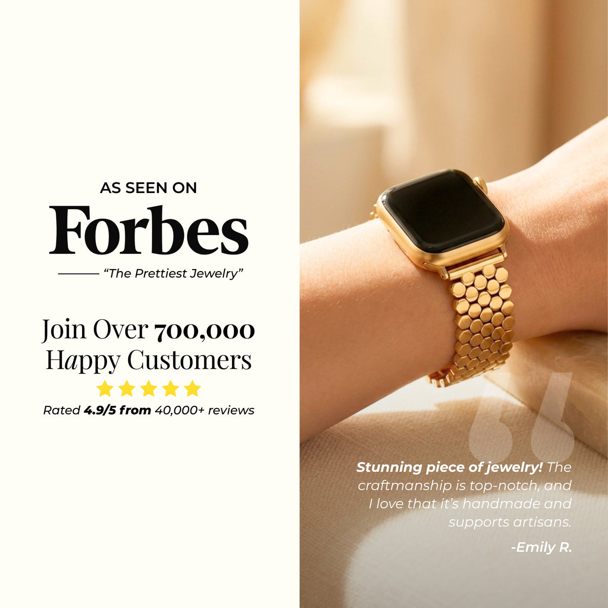 Golden Braid Luxury Apple Watch Strap