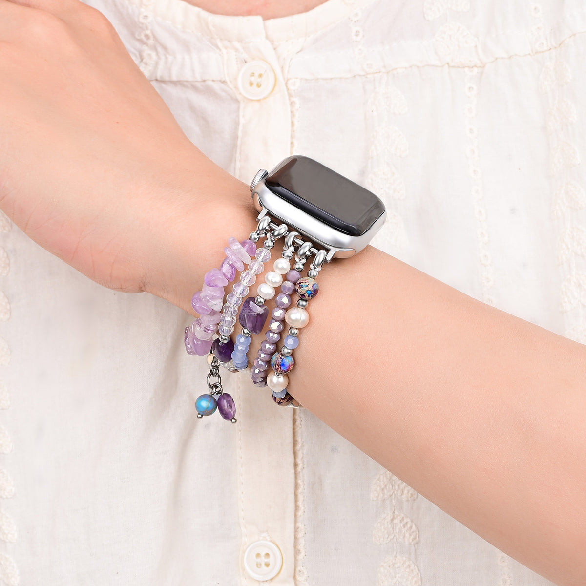 Lilac Shoreline Stretch Apple Watch Strap