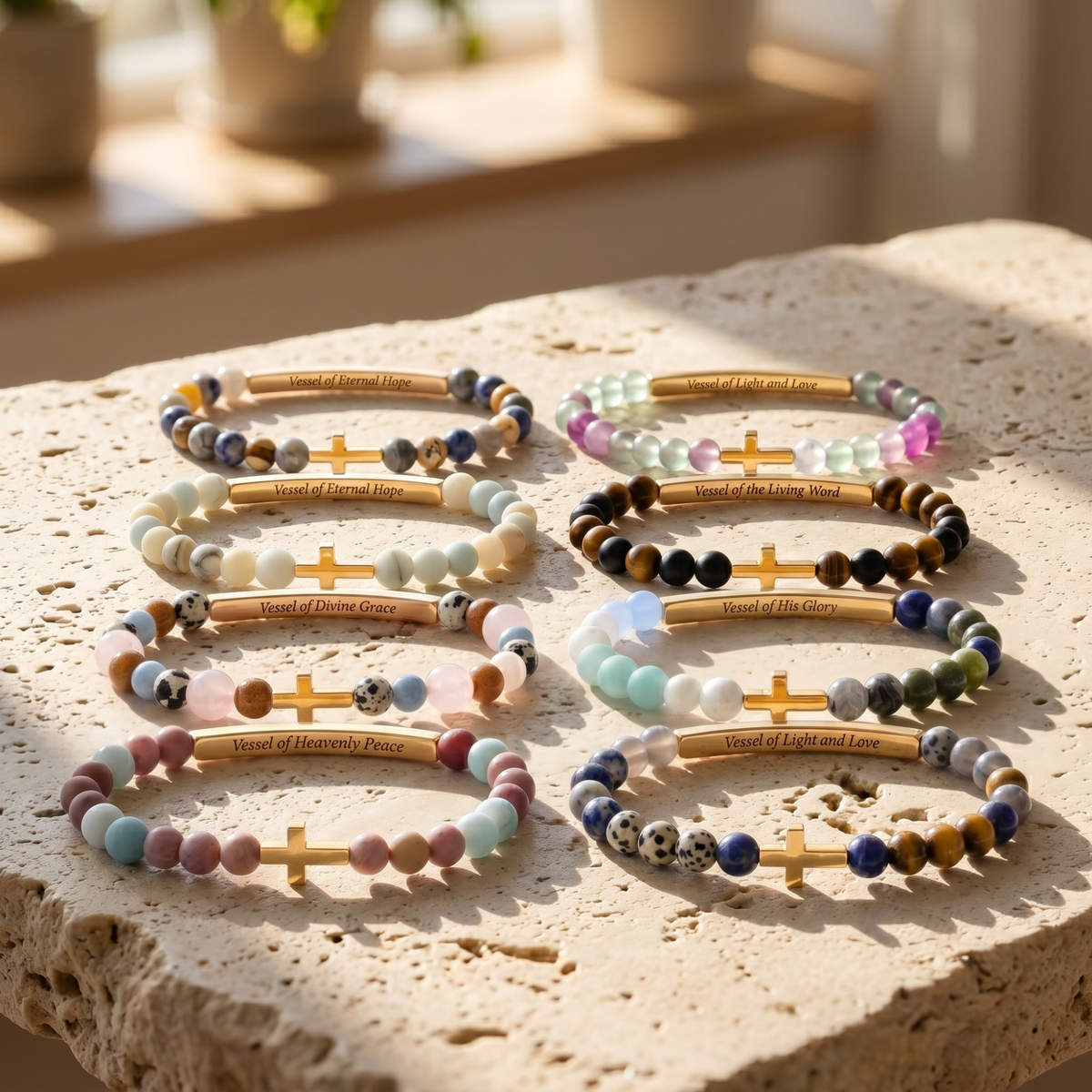Vessel of Purpose Secret Message Blues Bracelet