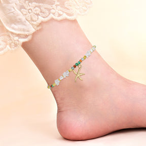 Golden Sunset Starfish Anklet