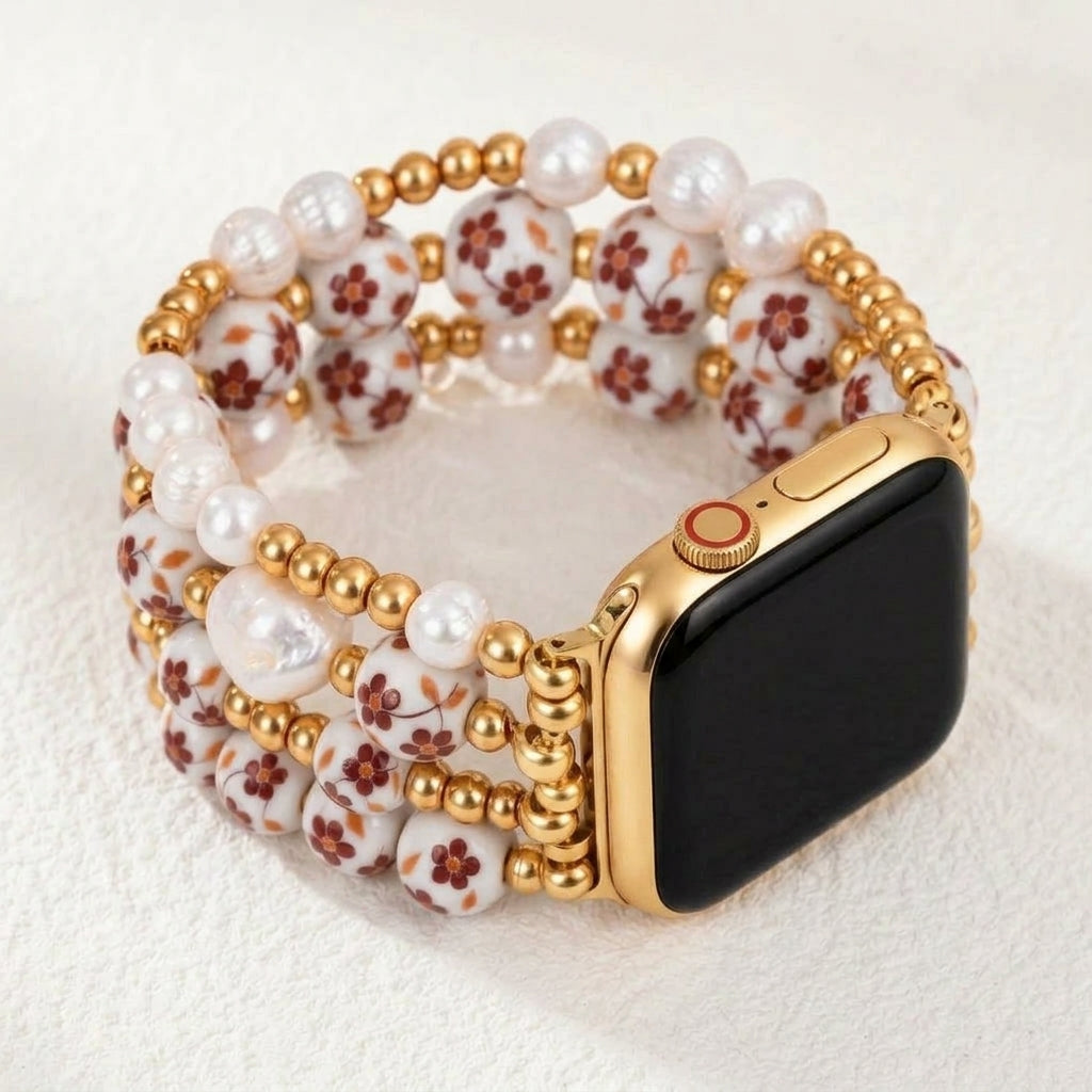 Porcelain Garden Autumn Blossom Apple Watch Strap