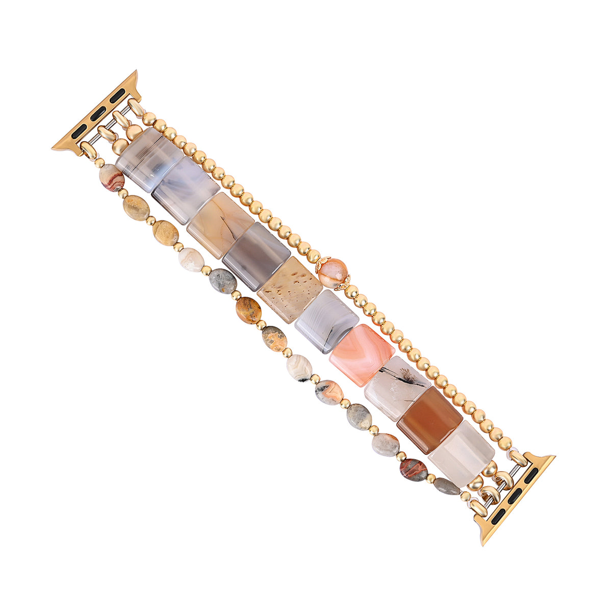 Golden Hour Agate Stretch Apple Watch Strap