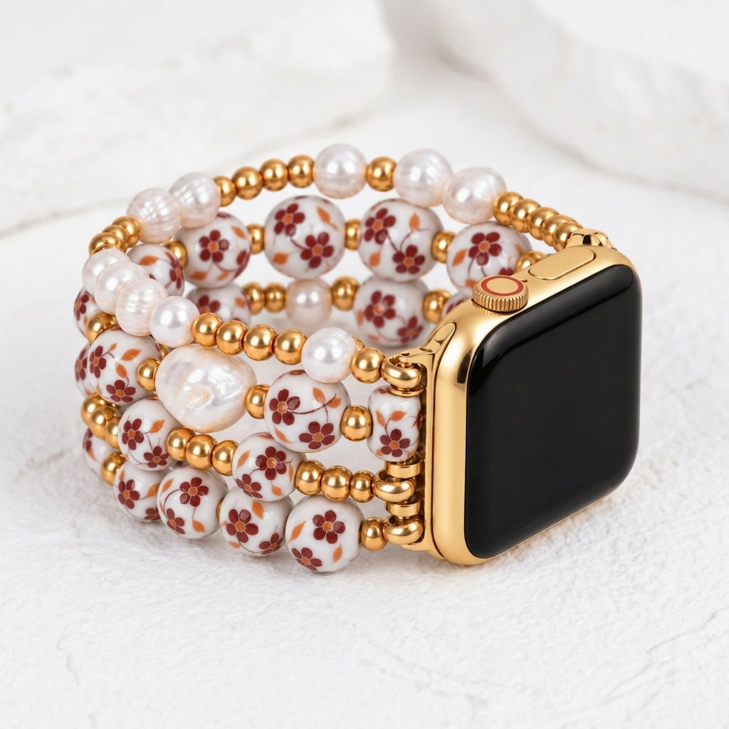 Porcelain Garden Autumn Blossom Apple Watch Strap