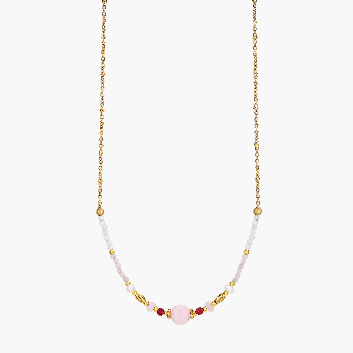 Moonlit Rose Quartz Necklace