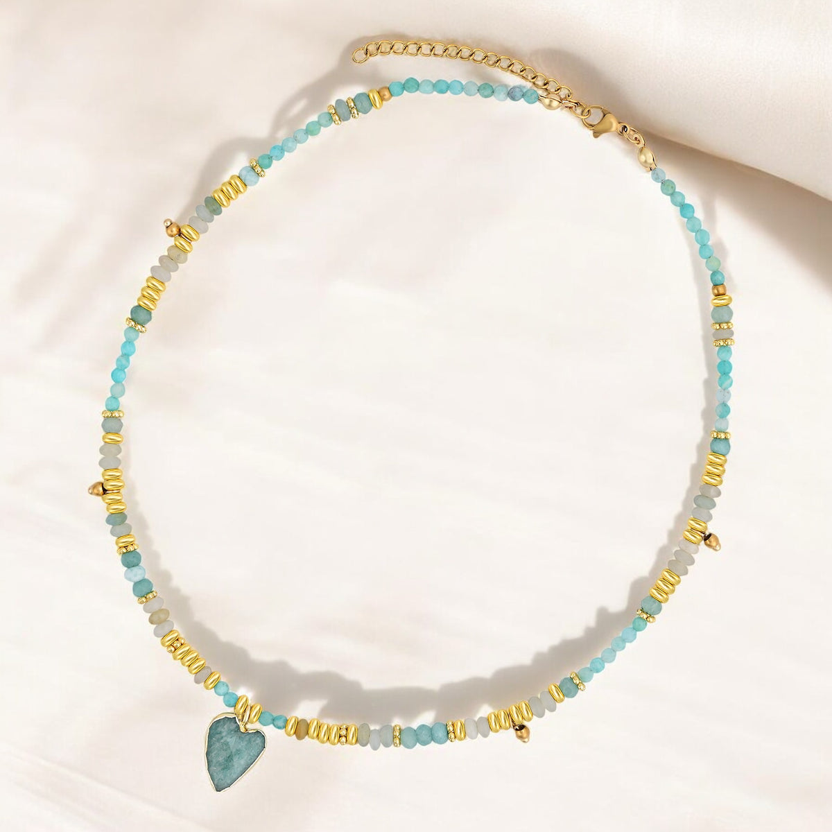 Amazonite Love Charm Necklace