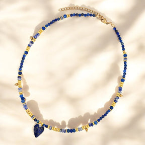 Lapis Love Charm Necklace