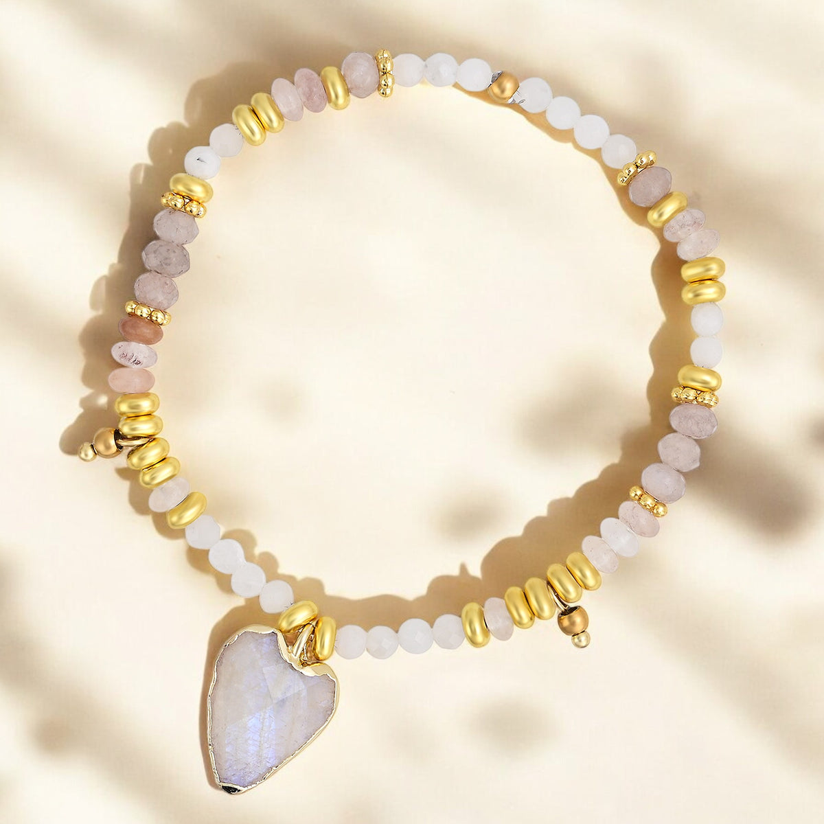 Moonstone Love Charm Bracelet