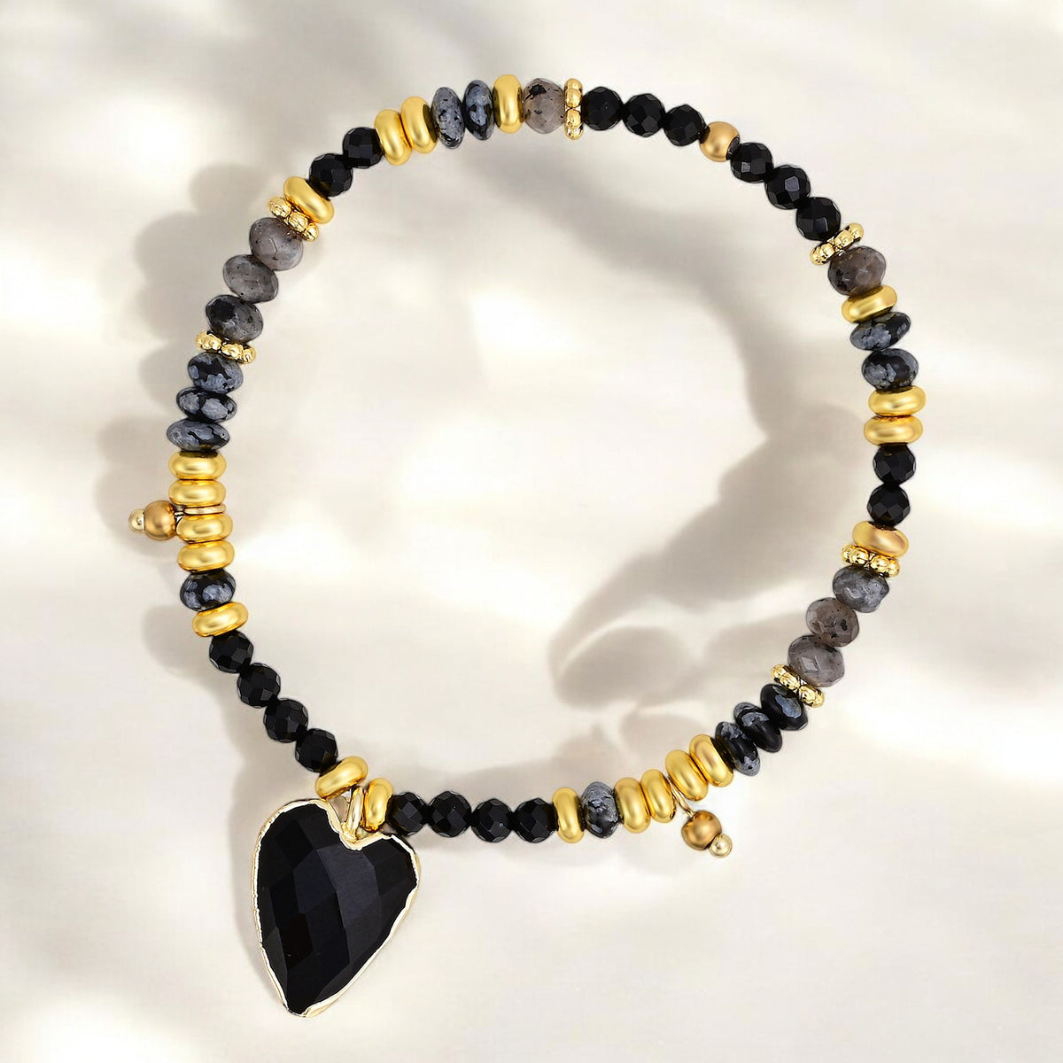 Agate Love Charm Bracelet