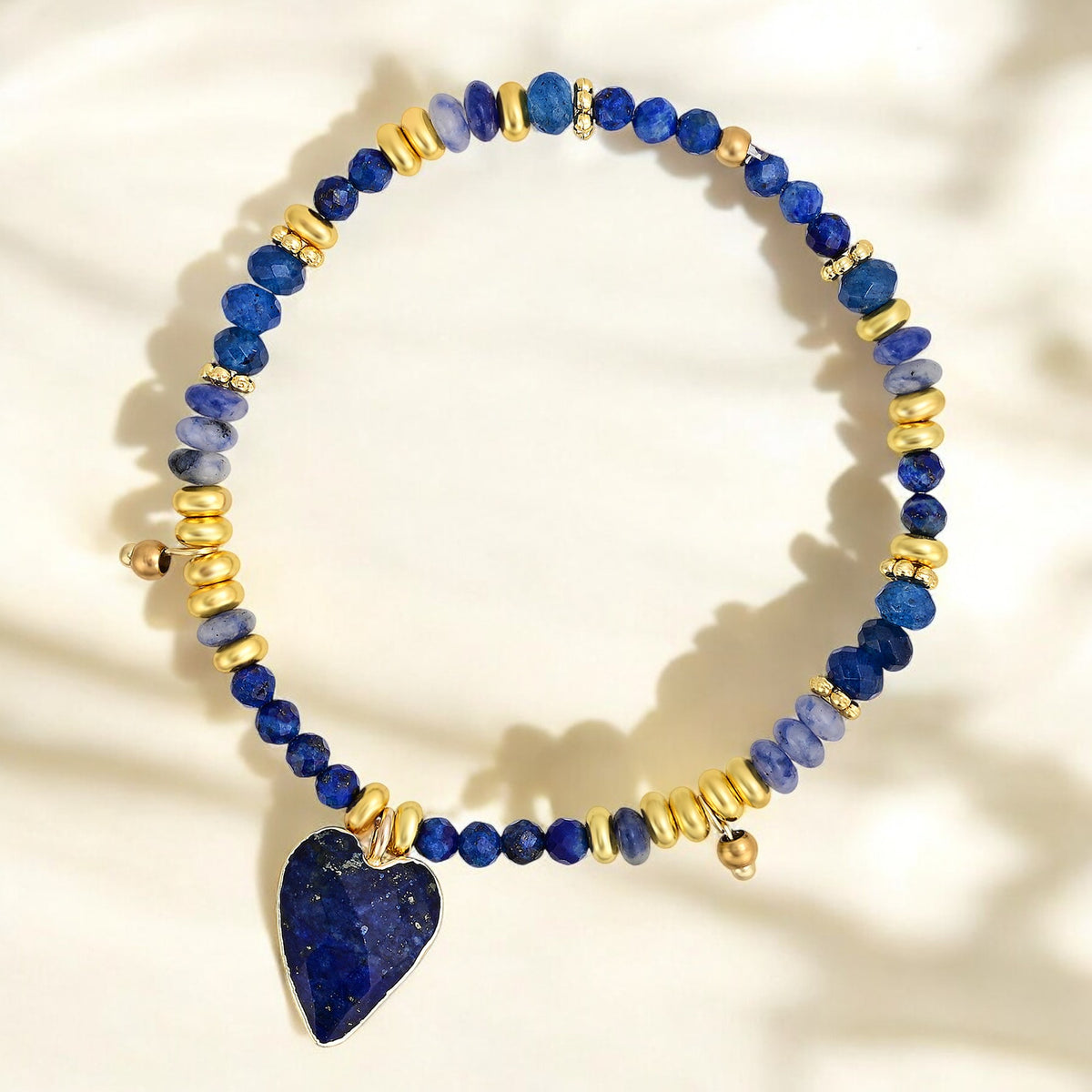 Lapis Love Charm Bracelet