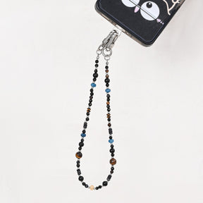 Black Agate Strength Phone Chain