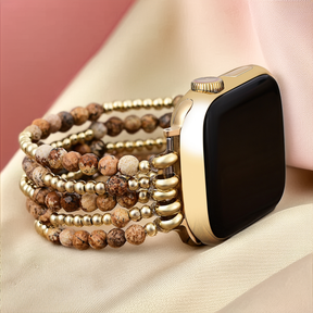 Golden Earth Jasper Stretch Apple Watch Strap