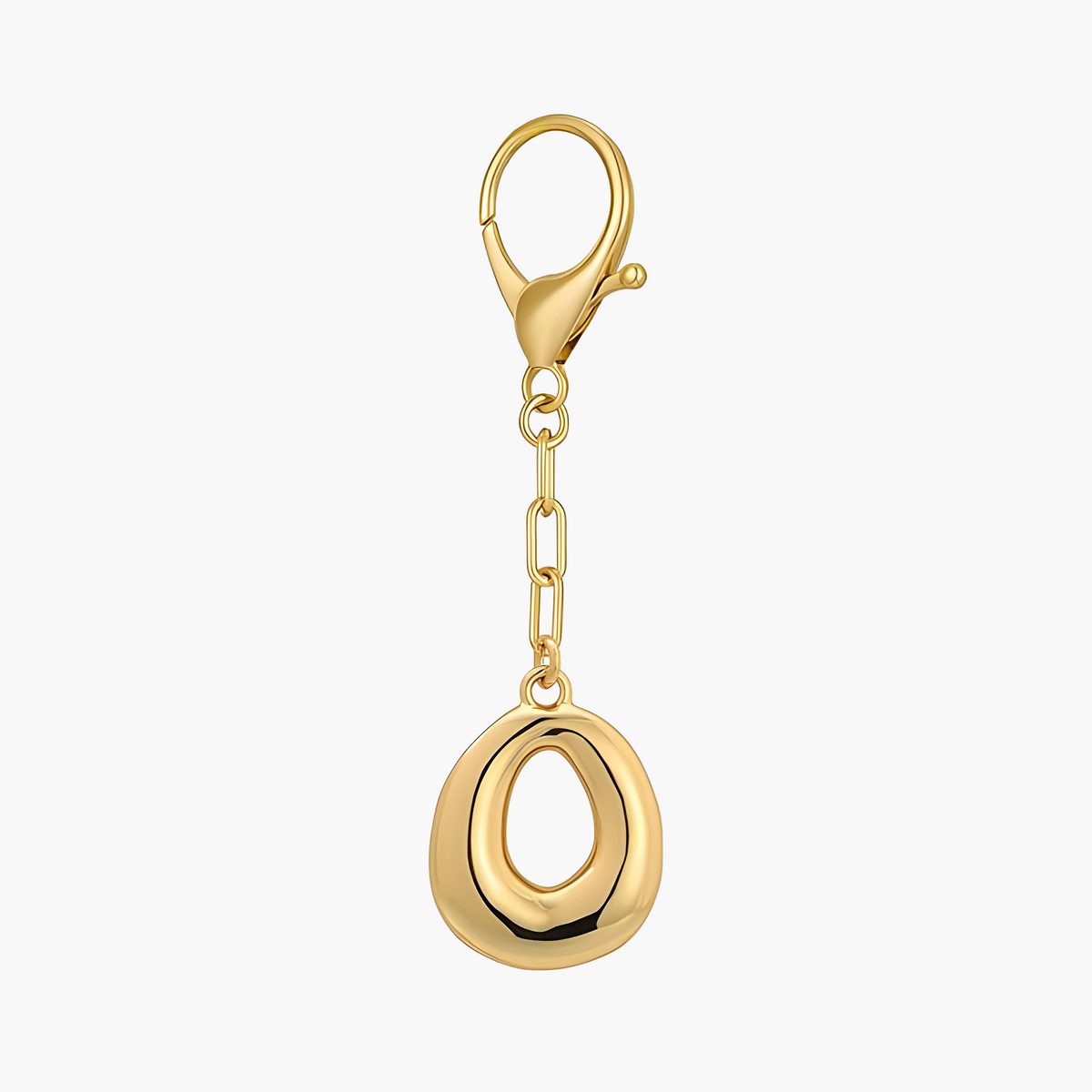 Bubble Letter Initial Keychain & Bag Charm