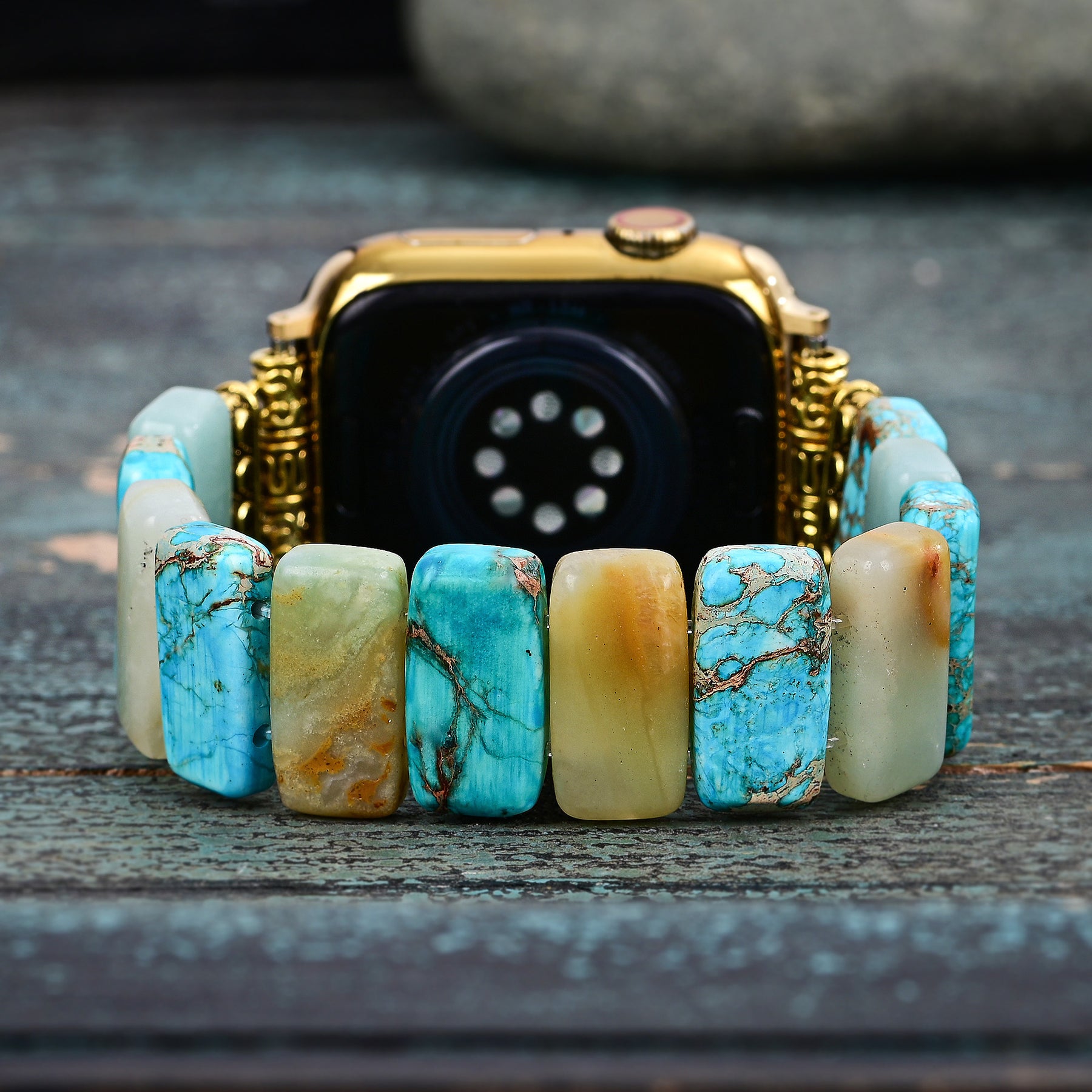 Turquoise Earth Stretch Apple Watch Strap