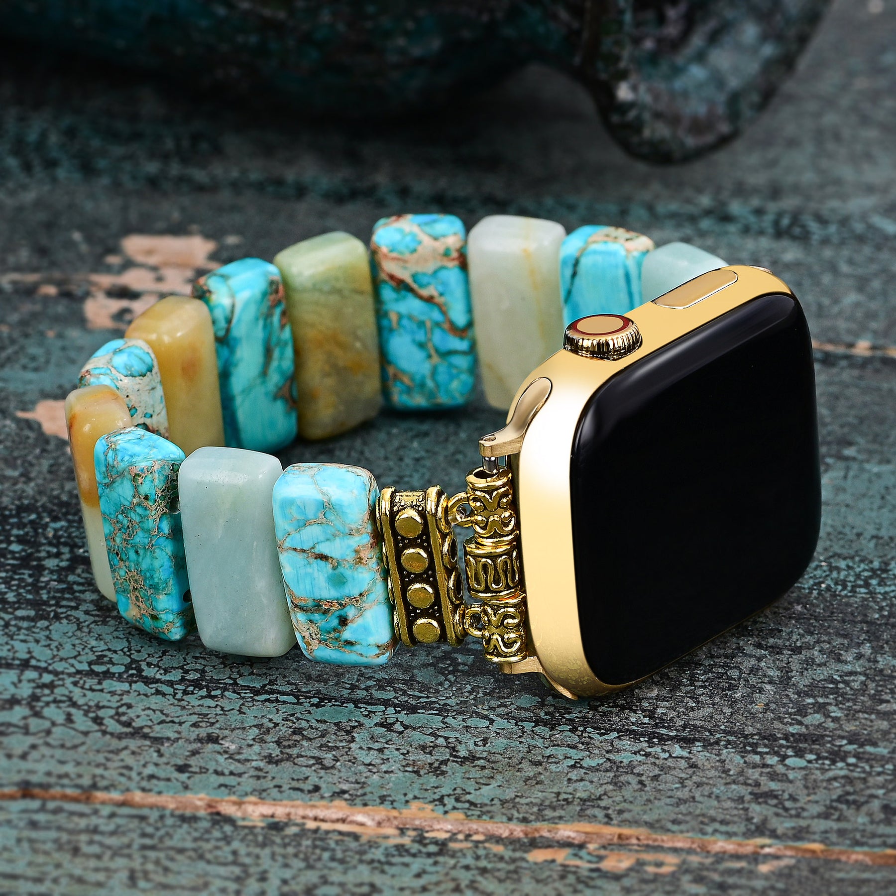 Turquoise Earth Stretch Apple Watch Strap