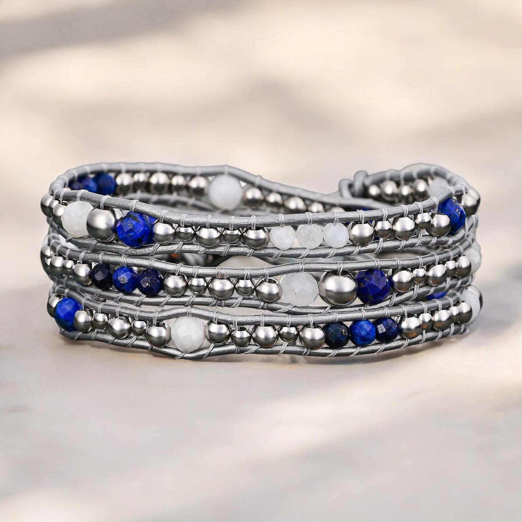 Celestial Lapis Protection Wrap Bracelet
