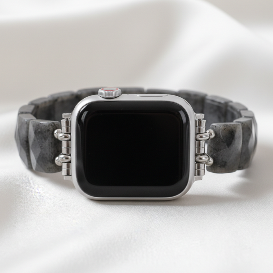 Midnight Balance Stone Stretch Apple Watch Strap