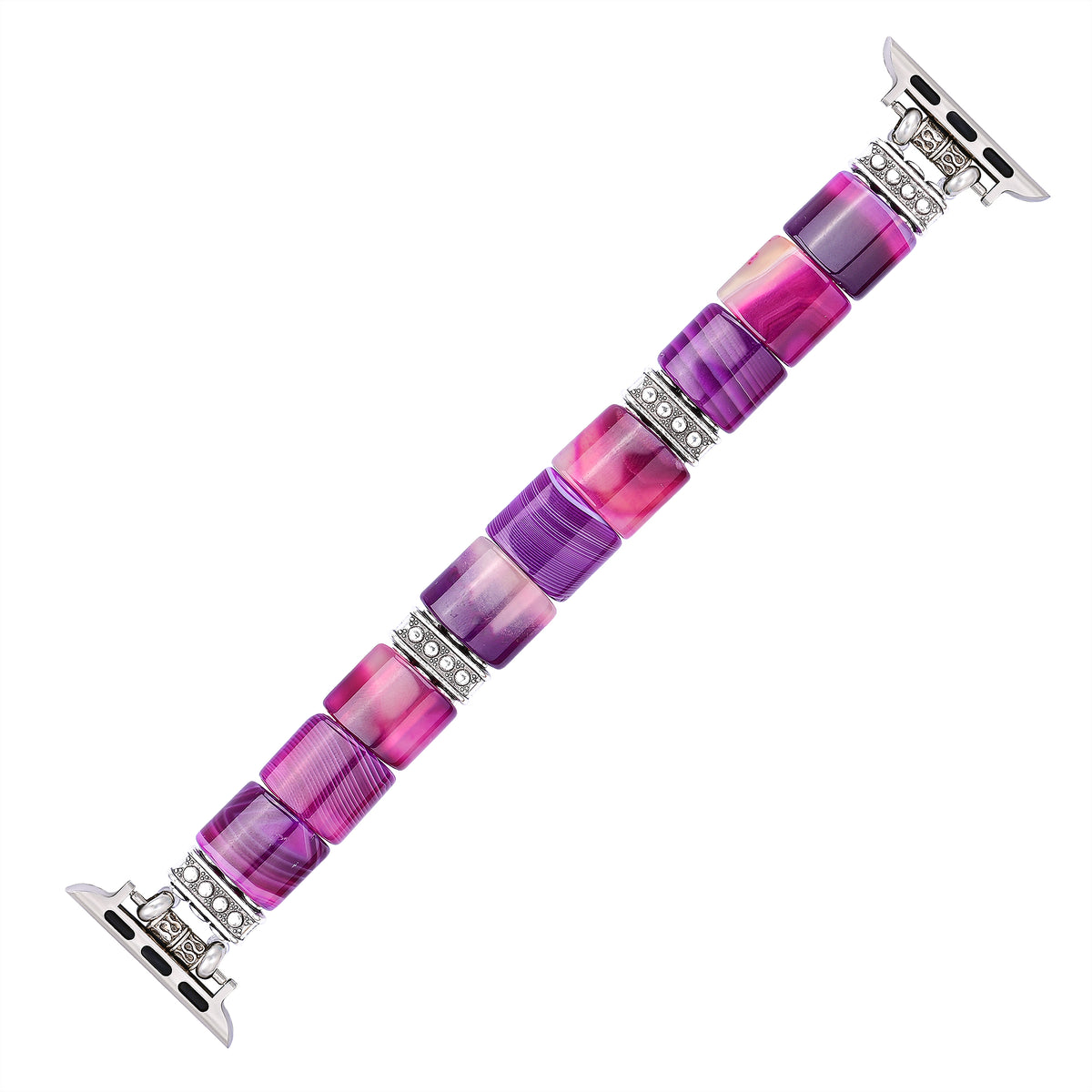 Amethyst Aura Agate Stretch Apple Watch Strap