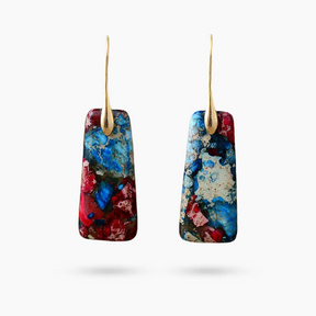 Scarlet Tides Jasper Dangle Earrings