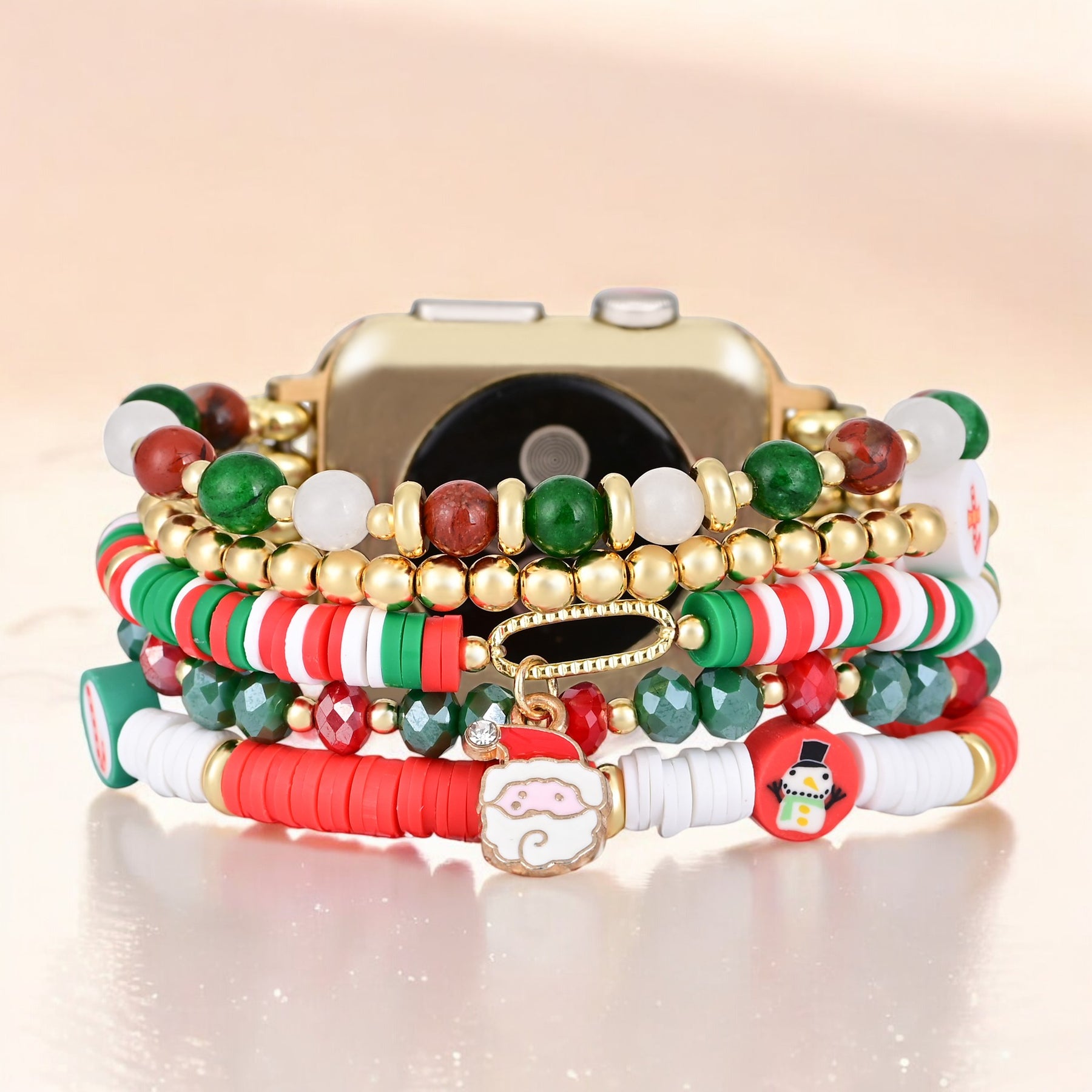 Santa Sparkle Stretch Apple Watch Strap
