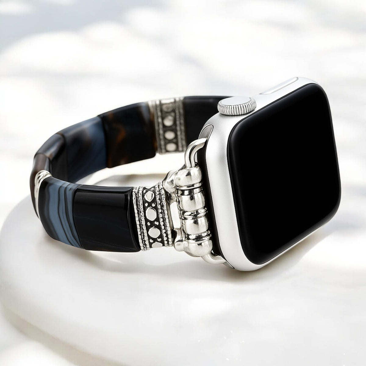Bohemian Noir Stretch Apple Watch Strap