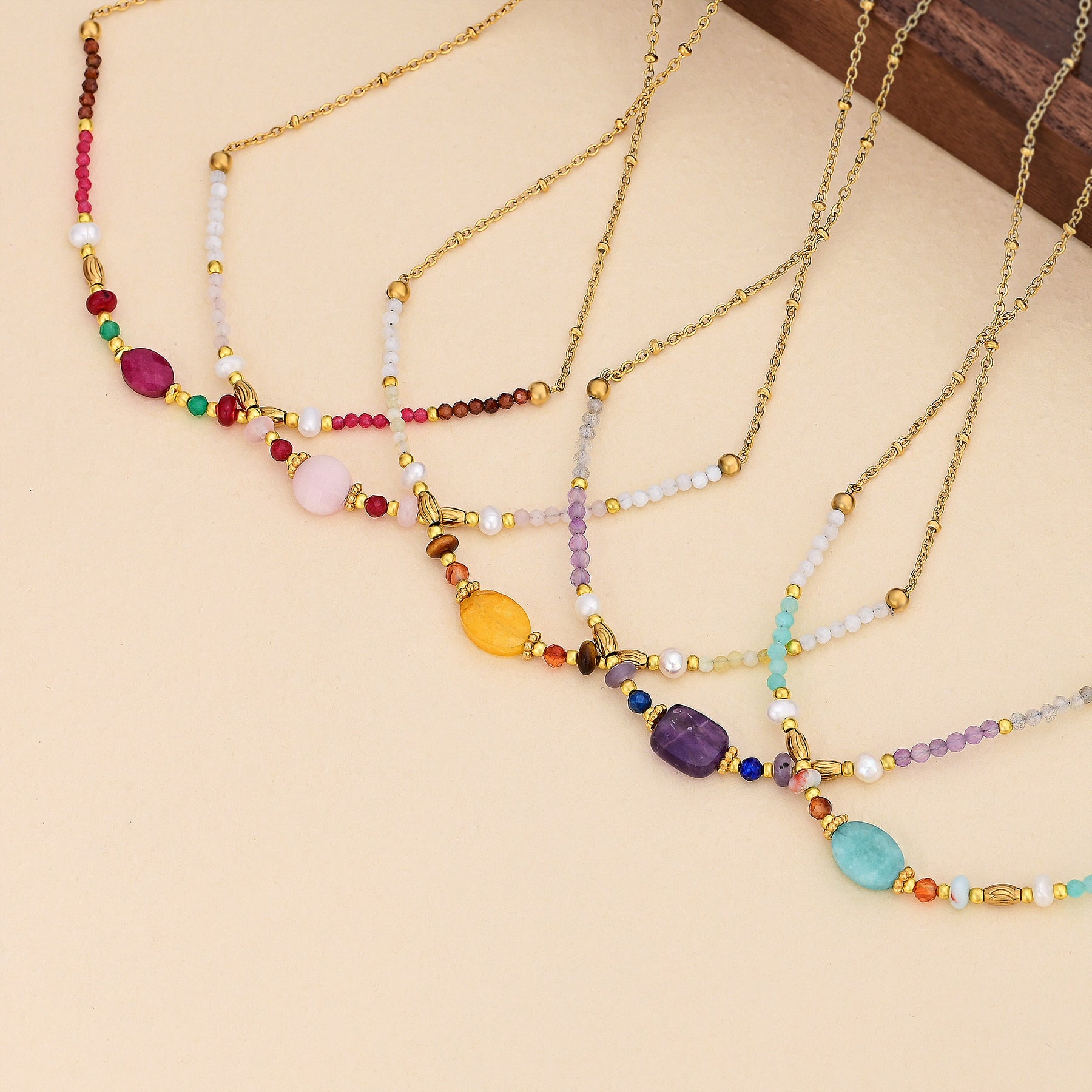 Moonlit Rose Quartz Necklace