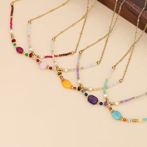 Moonlit Rose Quartz Necklace