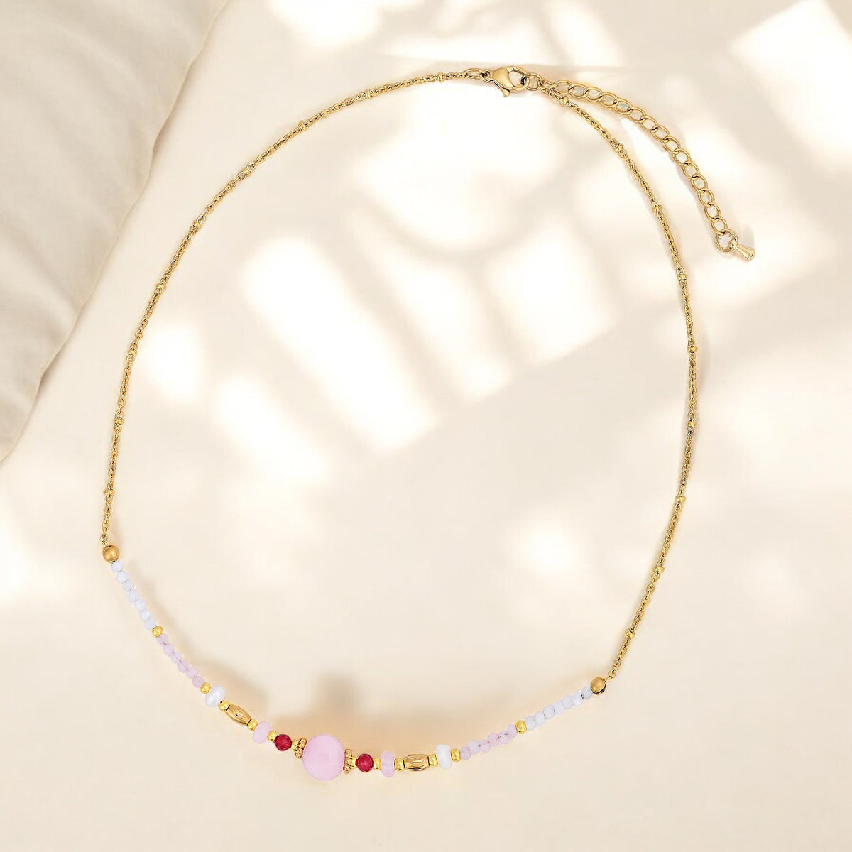 Moonlit Rose Quartz Necklace