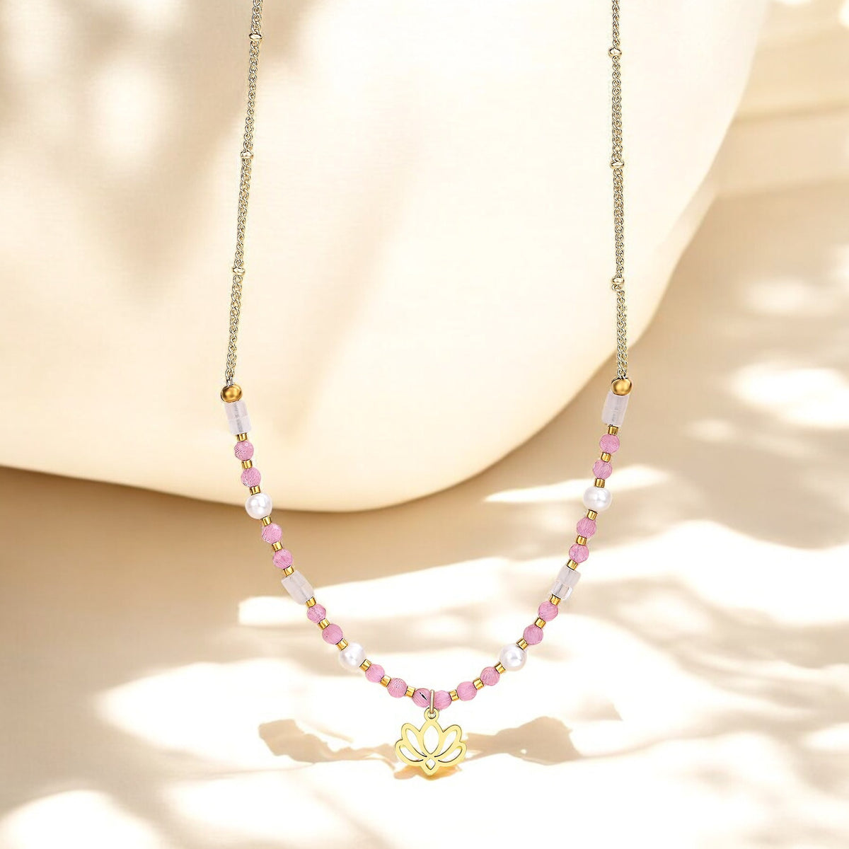 Blush Lotus Serenity Necklace