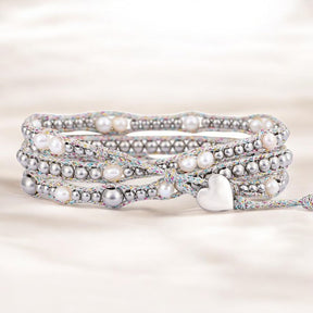 Gleaming Pearl Protection Wrap Bracelet