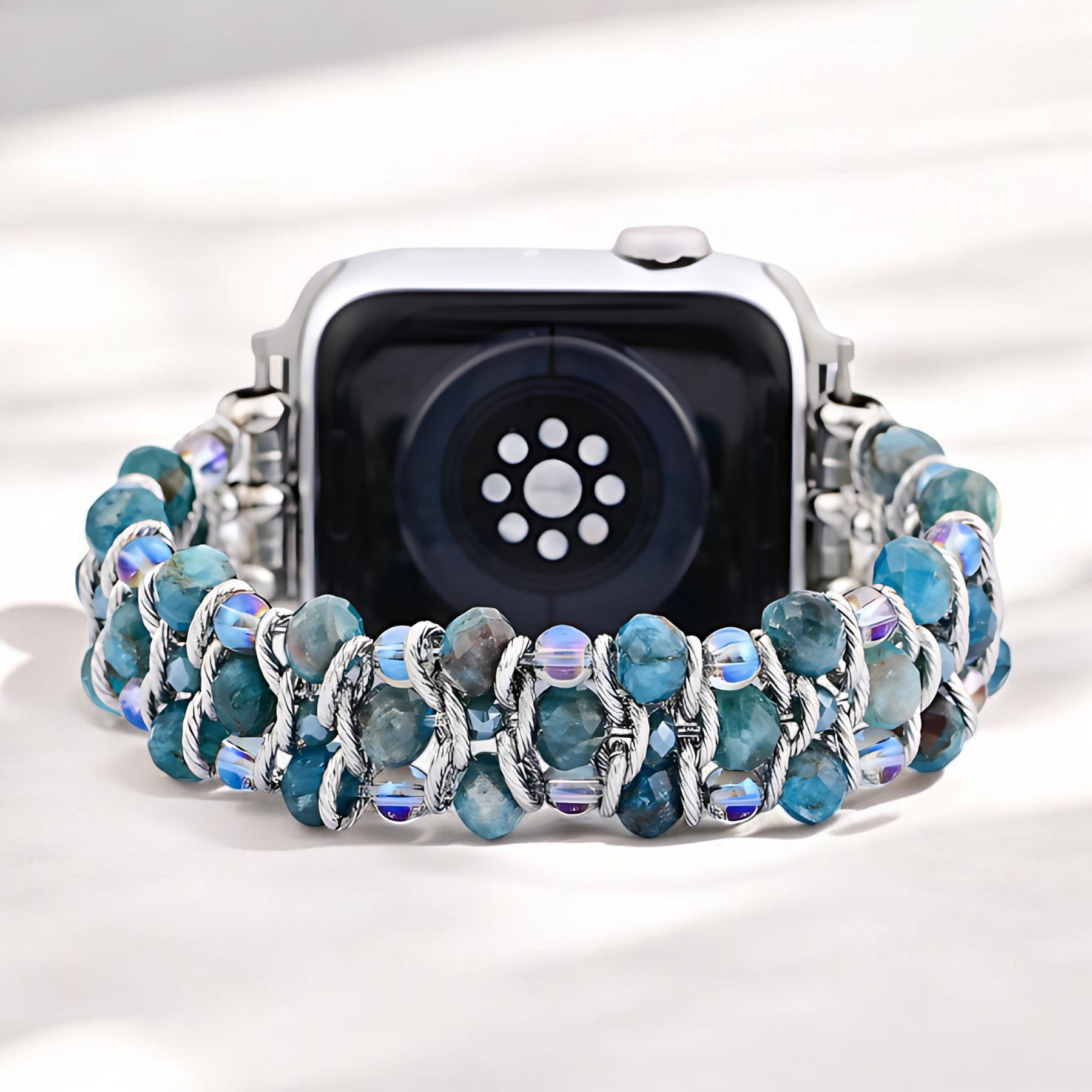 Apatite Azure Braided Apple Watch Strap