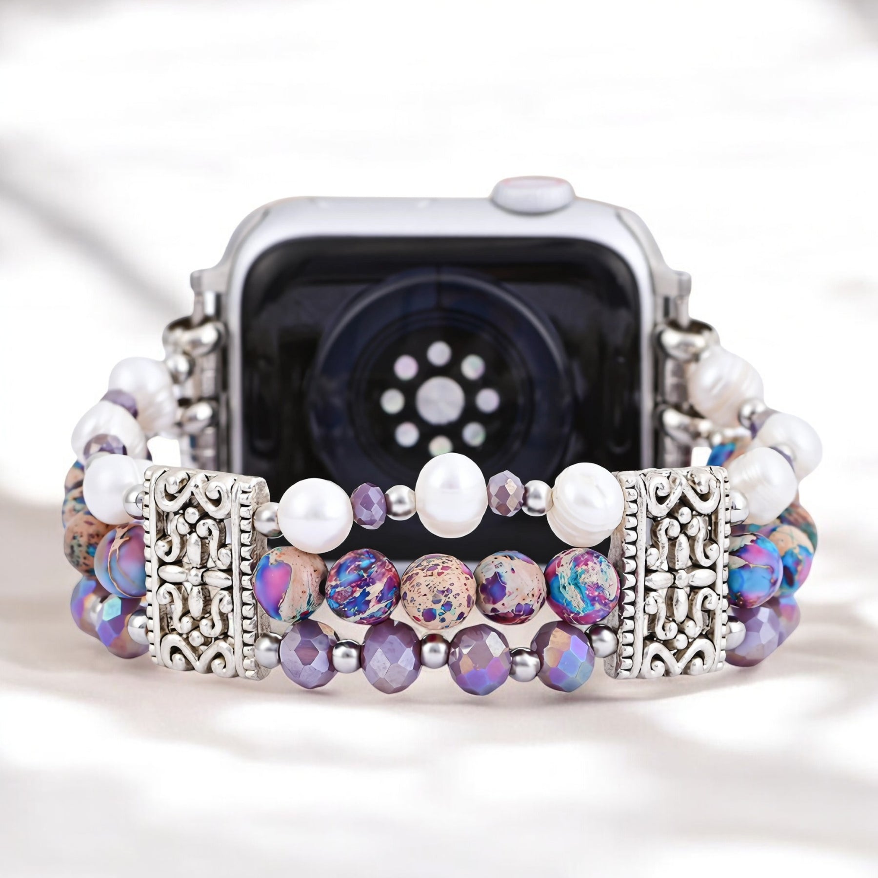 Artisanal Jasper Oasis Stretch Apple Watch Strap