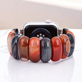 Bohemian Onyx Elegance Stretch Apple Watch Strap