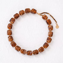 Chunky Square Bead Necklace Turquoise