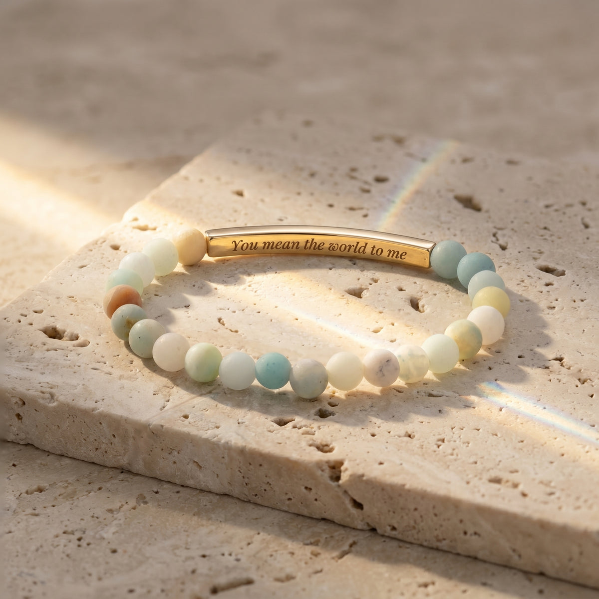 Secret Message Pastel Stone Bracelet
