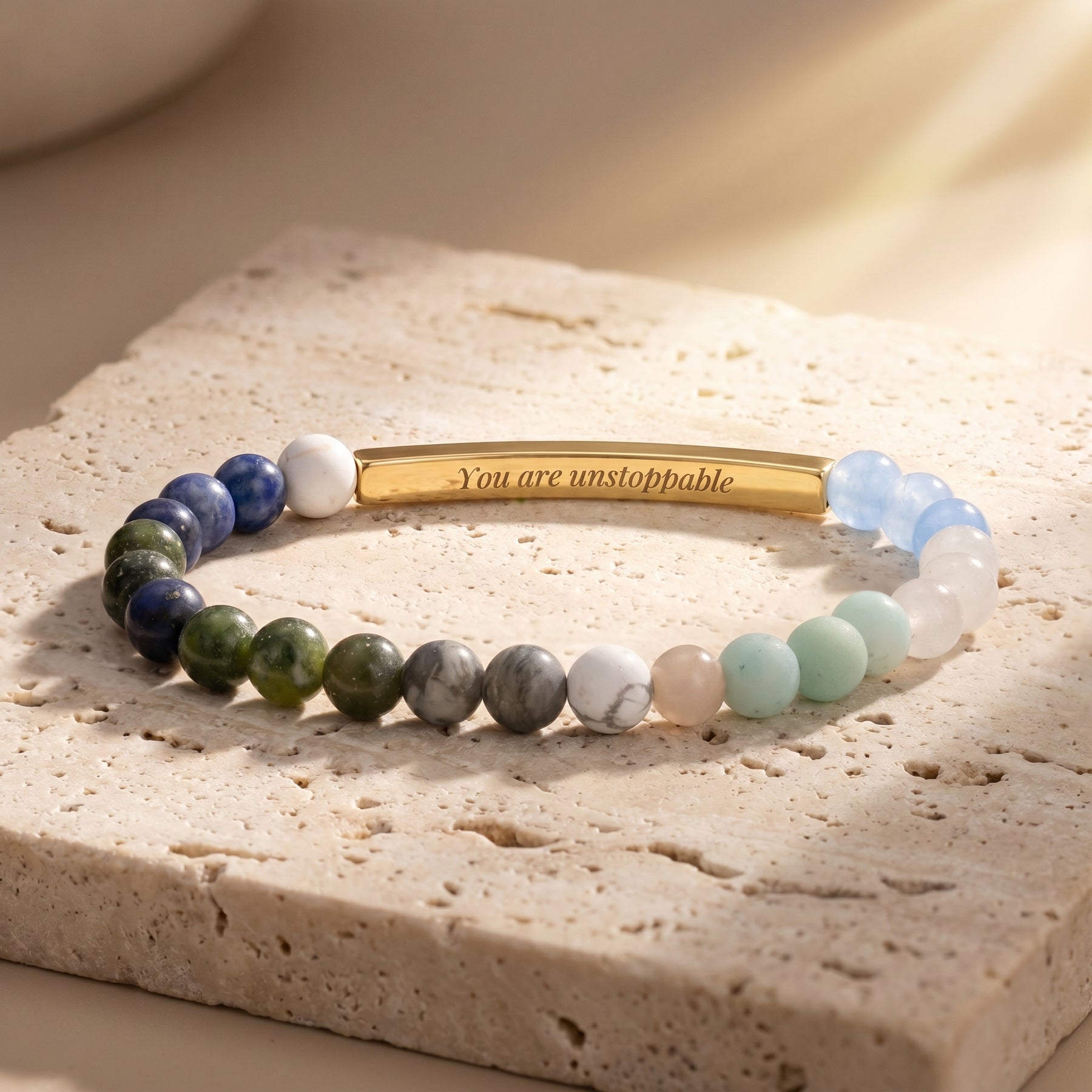 Secret Message Stone Bracelets