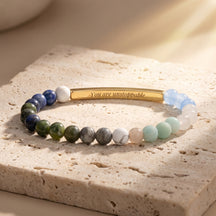 Secret Message Stone Bracelets