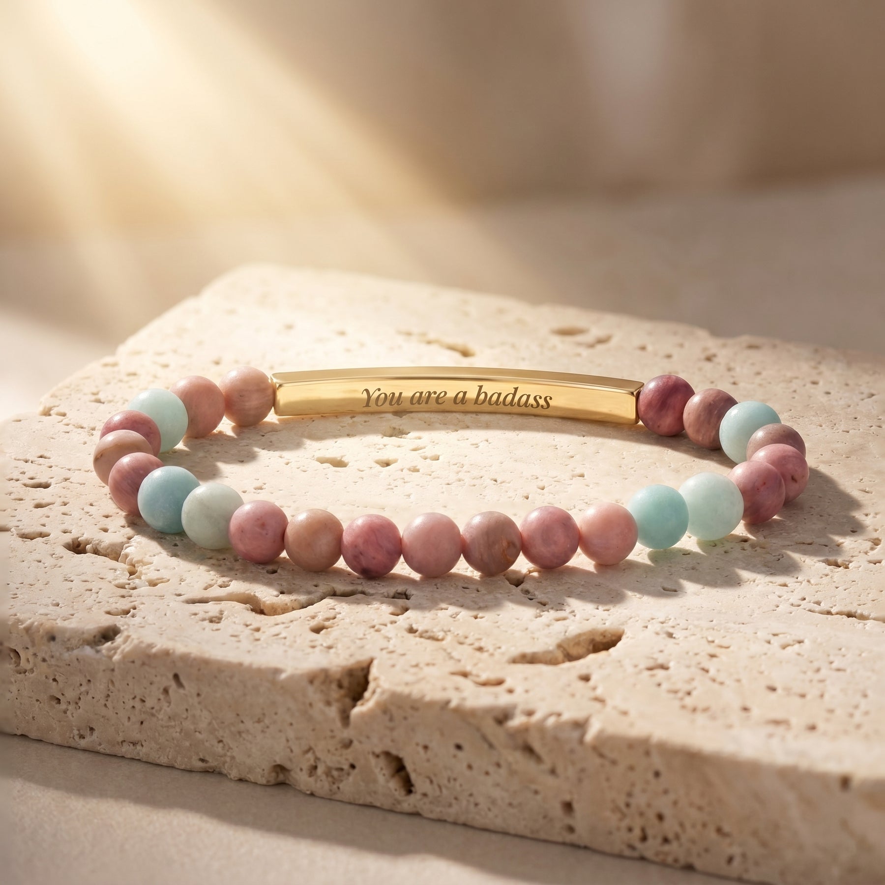 Secret Message Stone Bracelets