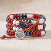 UK Britannia Beaded Bracelet