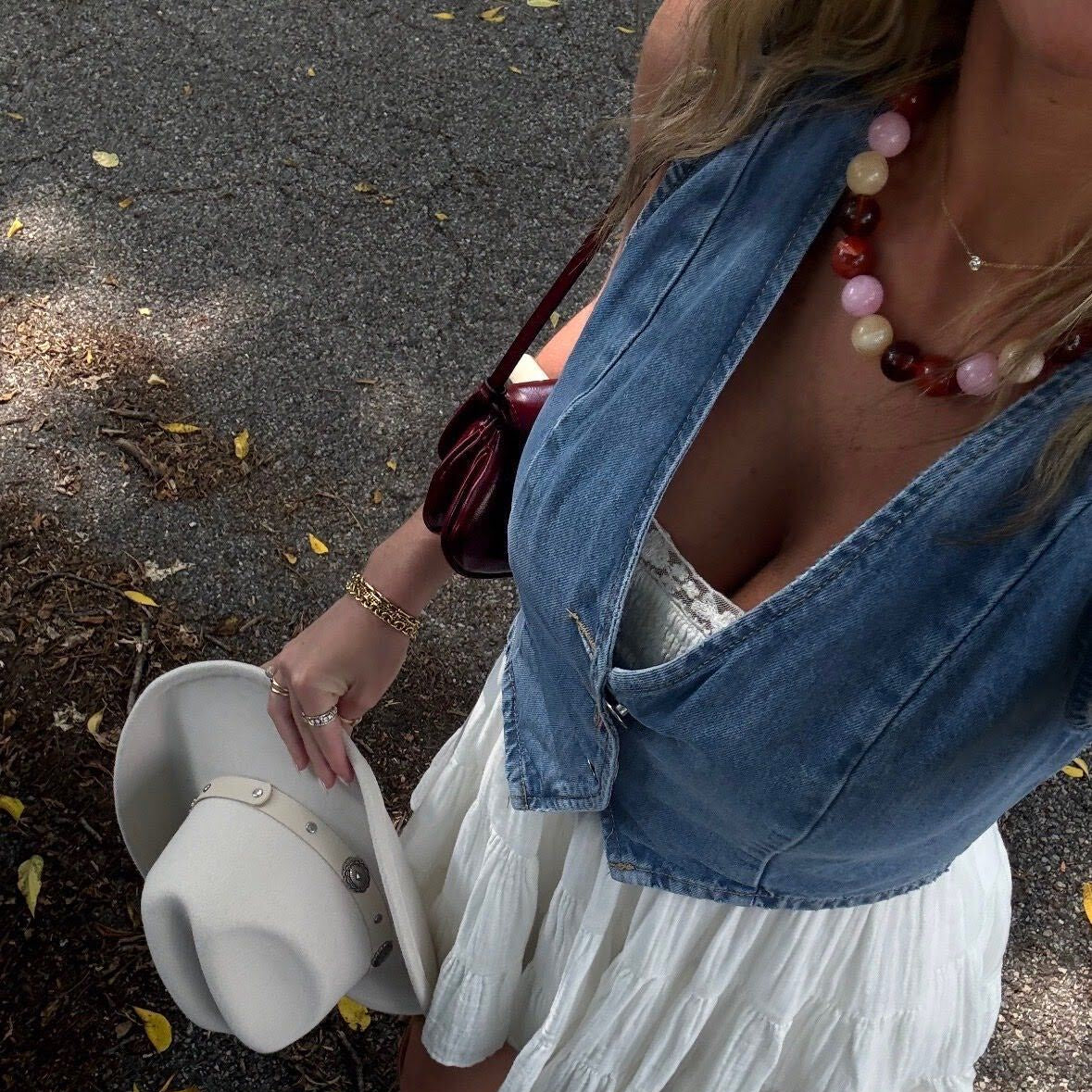 Chunky Rose Beaded Necklace