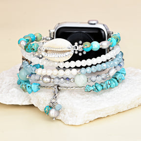 Turquoise Tide Stretch Apple Watch Strap